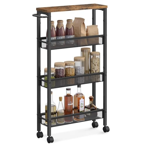 VASAGLE Slim Rolling Cart