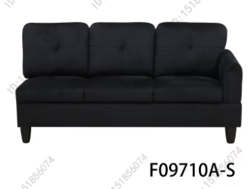 Black Flannel Living Room Sofa Set