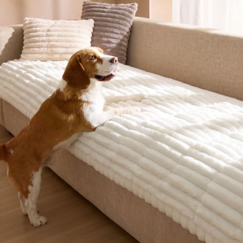 Bedsure Comfyfleece Plush Non-Slip Sofa Covers for Pets