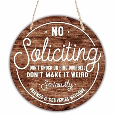 Wooden No Soliciting Sign