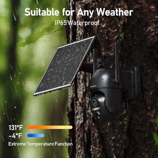 SEHMUA 4G LTE Cellular Solar Security Camera