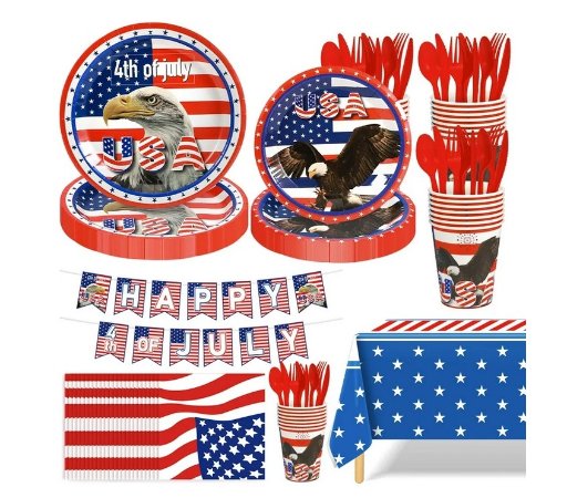 Ayieyill 170Pcs 4th of July Decorations & Party Supplies