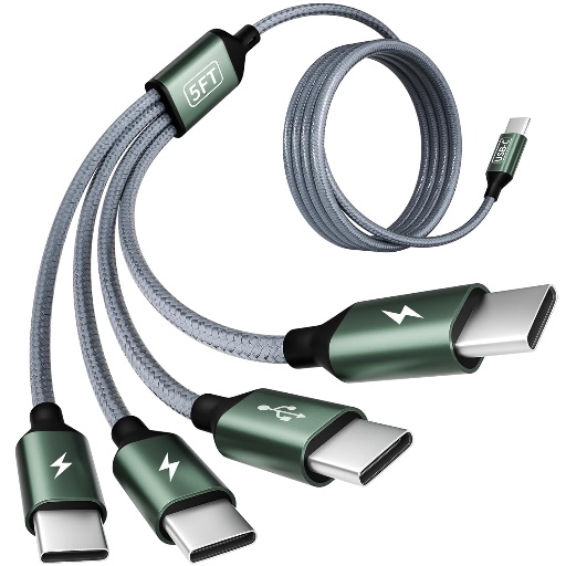 USB C Cord with 4 Ports