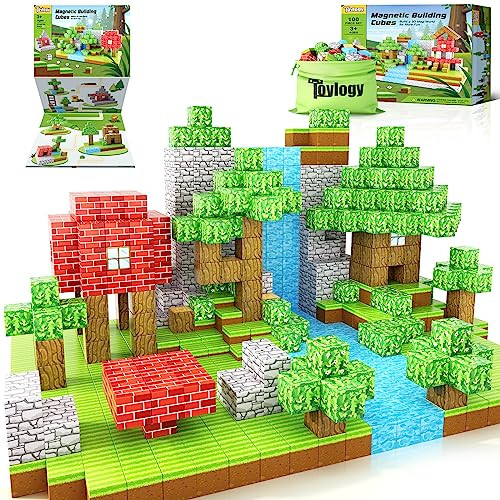 100 PC Magnetic Blocks Building STEM Set
