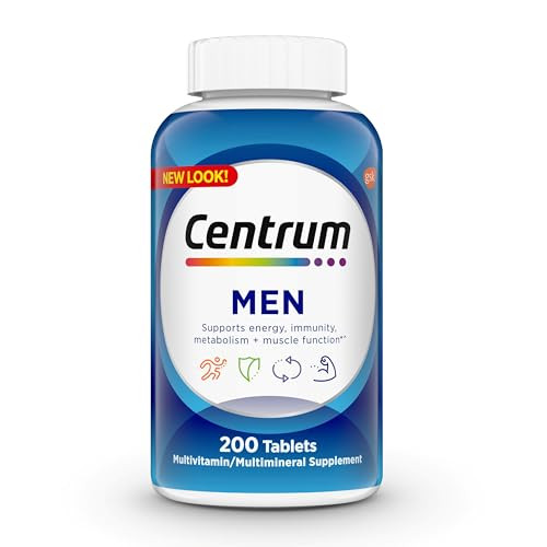 Centrum Men's MultiVitamin/Mineral Supplement Tablets, 200 Count