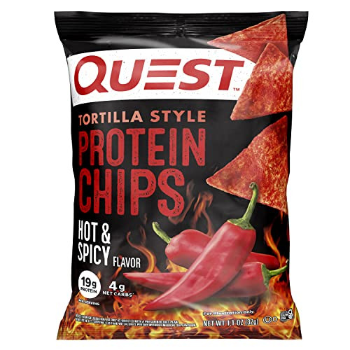 12 Pack of Quest Nutrition Hot & Spicy Tortilla Style Protein Chips