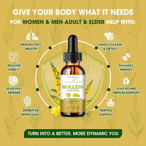 GREENPEOPLE Mullein Leaf Extract Drops, 2 Fl. Oz.