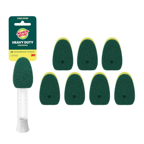 Scotch-Brite Heavy Duty Dishwand Kit (1 Wand & 7 Refill Pads)
