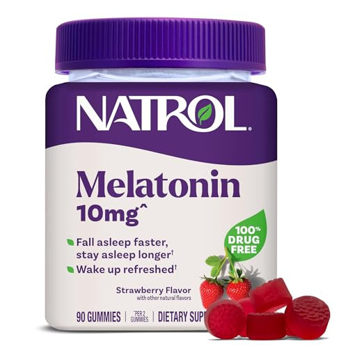 Natrol Melatonin StrawberryGummies for Sleep Support, 90 Count