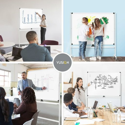 VUSIGN Reversible Double-Sided Magnetic Whiteboard