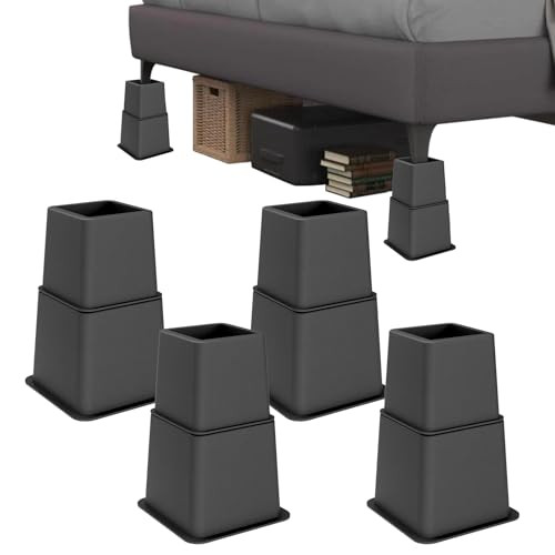 Adjustable Heavy Duty Bed Risers, 4 Count