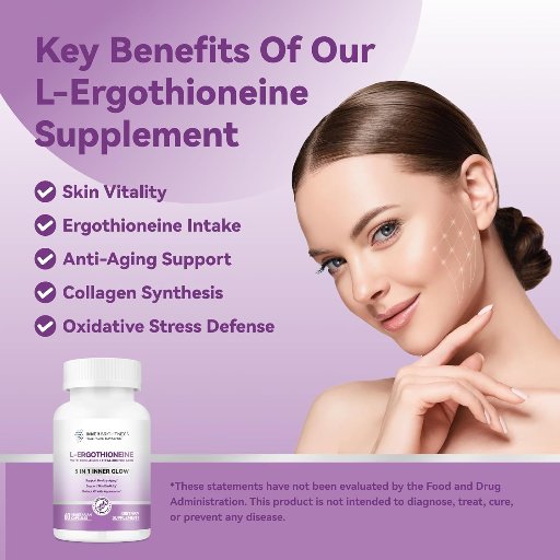 Inner Brightness L-Ergothioneine Supplements, 60 Count
