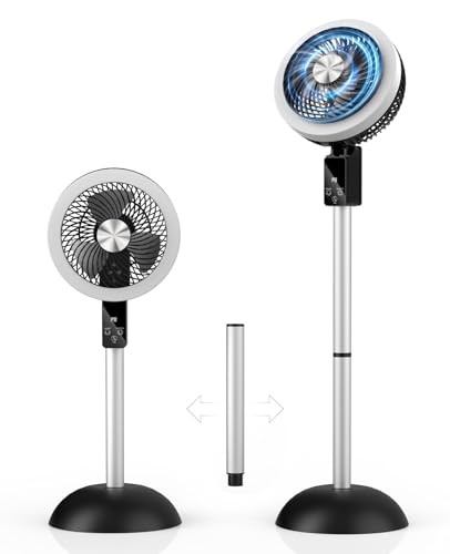 Portable Standing Fan with Rechargeable Battery