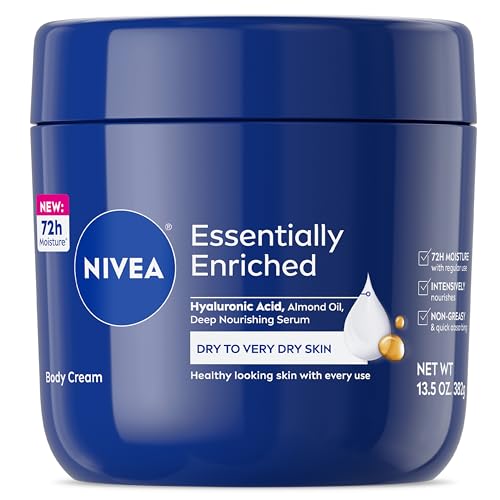 NIVEA Essentially Enriched Body Cream w/ Hyaluronic Acid 13.5-Ounce