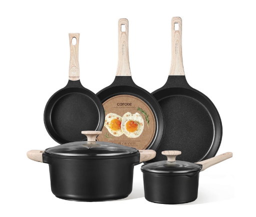Carote 7 PC Nonstick Cookware Set W/Stay Cool Handles