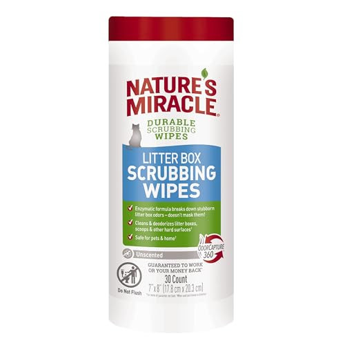 Nature's Miracle Litter Box Scrubbing Wipes 3-Pack