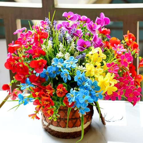 Trytuny Outdoor 18 PC Artificial Flowers