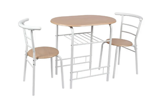 Mainstays 3-Piece Metal & Wood Dining Set
