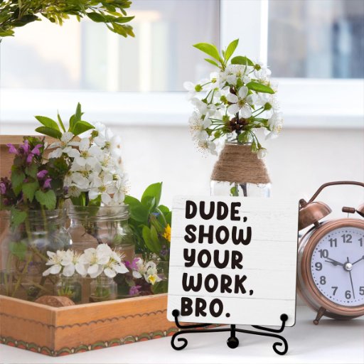Funny Classroom Show Your Work Sign
