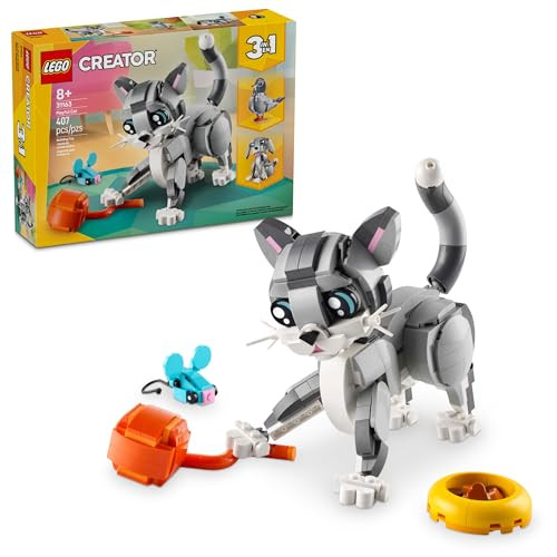 LEGO Creator 3-in-1 Playful Cat Toy Building Set,407 Pcs.