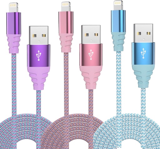 3-Pack of MFi Certified Lightning Cables