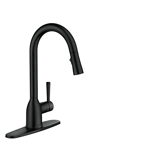 Moen Adler Matte Black One-Handle High Arc Kitchen Sink Faucet with Power Clean Deal