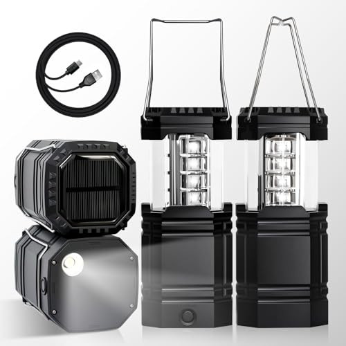 Rechargeable and Solar Camping Lantern 4-Pack