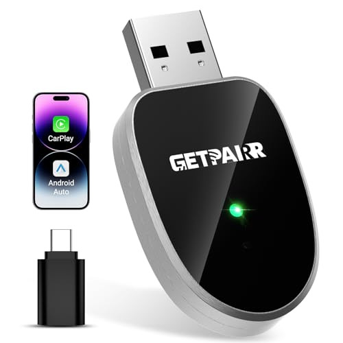 GETPAIRR Mini 2-in-1 Wireless CarPlay & Android Auto Adapter