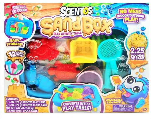 Scentos Scented No Mess Indoor/Outdoor Easy Store Sand Box