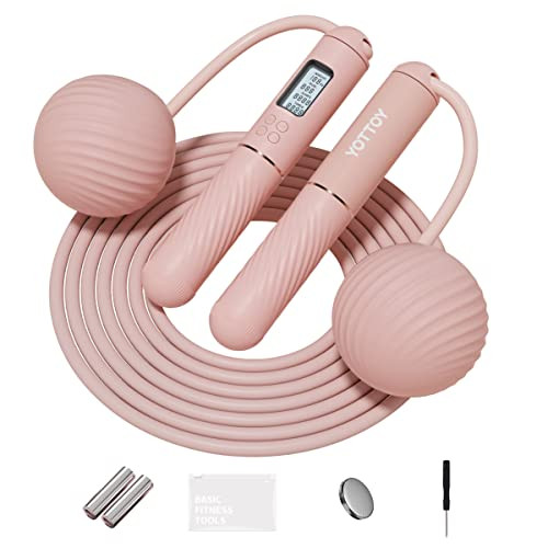 Cordless Ball-Weighted Jump Rope w/ LCD Display