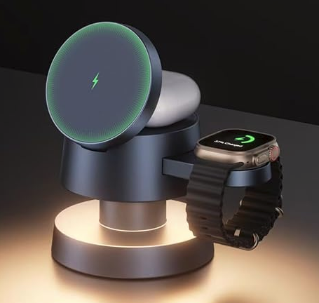 IVANKY 4-in-1 Wireless MagSafe Charging Station W/Mushroom Light