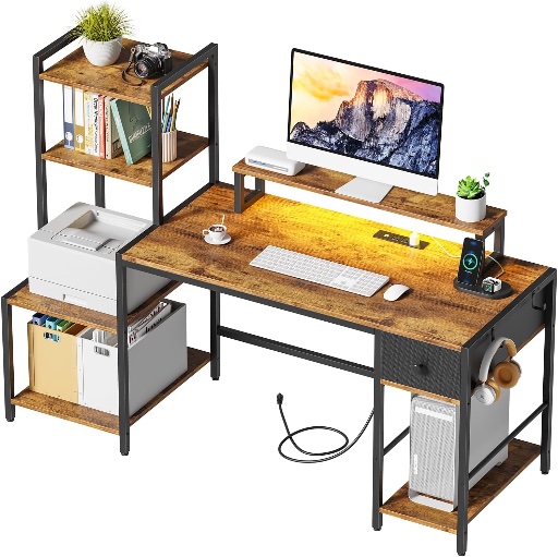 Desk with Charging Station and LED