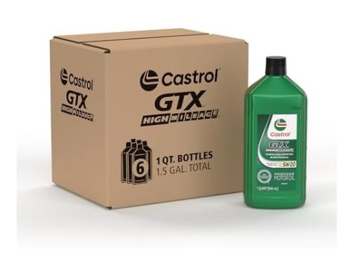 6 Pack of Castrol GTX 5W-20 Synthetic Blend Motor Oil