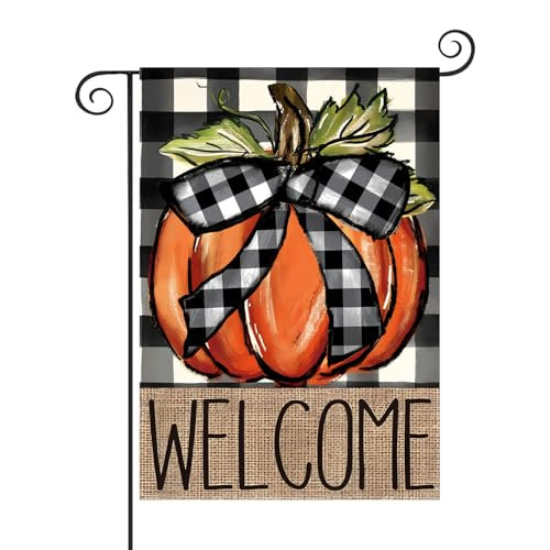 Pumpkin Welcome Fall Garden Flag