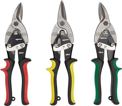 3-Piece Amazon Basics Aviation Snip Set