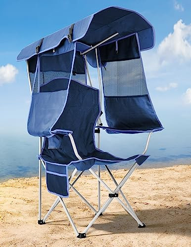 Folding Camping Chair with Canopy Shade
