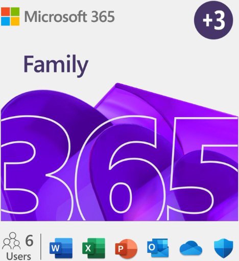 Microsoft 365 Family 12-Month Subscription + 3 Months Free