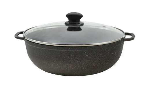IMUSA Fuzion 3.5 Quart Cast Aluminum Nonstick Caldero W/Glass Lid