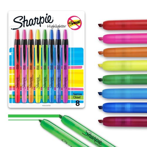 Sharpie Retractable Highlighters 8-Count
