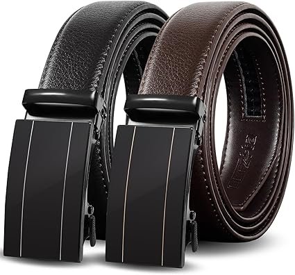 2-Pack Men's Ratchet Leather Belts