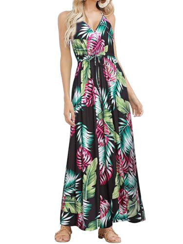 V Neck Spaghetti Strap Maxi Dress
