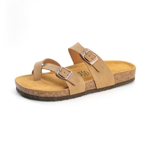 Women's Comfortable Cork Footbed Slides