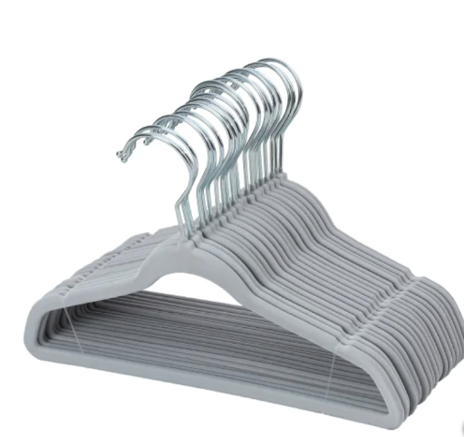 Flocked Kids Hangers 60-Pack