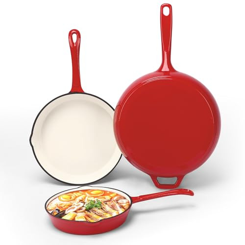Nonstick Enameled Cast Iron Cookware Set