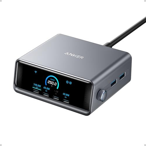 Anker 250W GaN Prime 6-Port USB-C Charging Station
