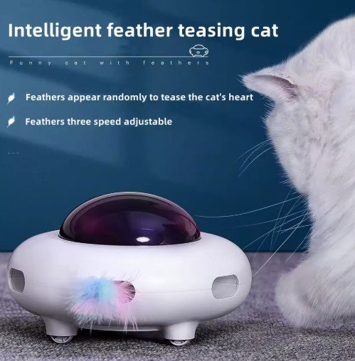 Smart Teaser UFO Pet Turntable Cat Toy