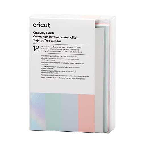 Cricut Cutaway Cards, Pastel Sampler - R10 (18 ct) 