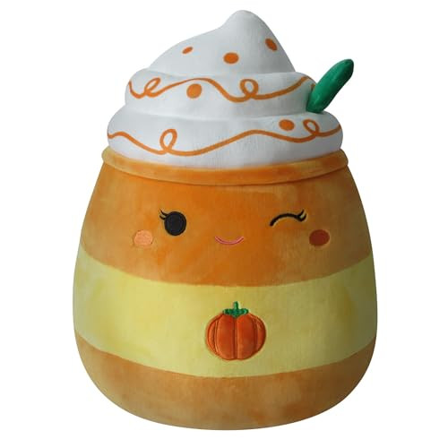 Squishmallows Delindy Orange Pumpkin Spice Latte Plush