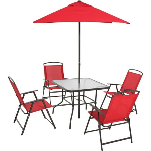 Mainstays Albany Lane Steel 6-Piece Outdoor Patio Dining Set