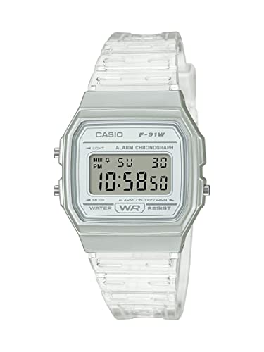 Casio F91W Series Women's Digital Watch w/ Clear Strap Deal